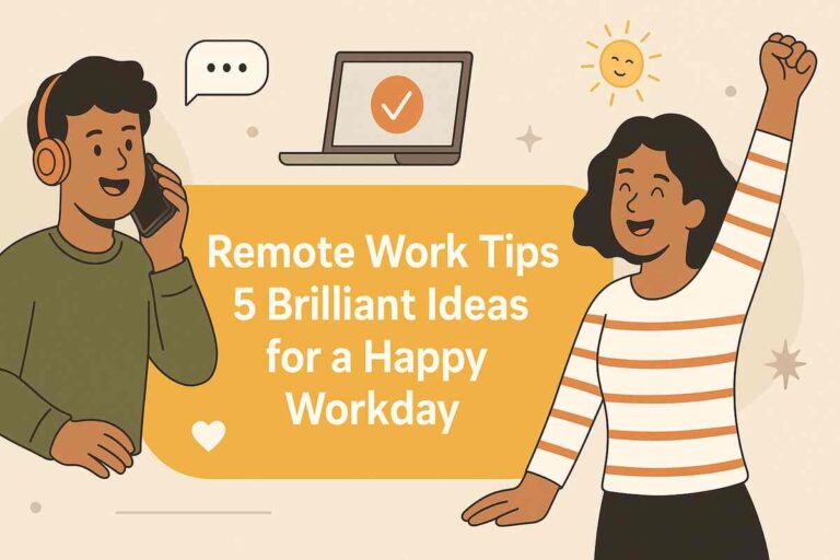 Remote Work Tips 5 Brilliant Ideas for a Happy Workday