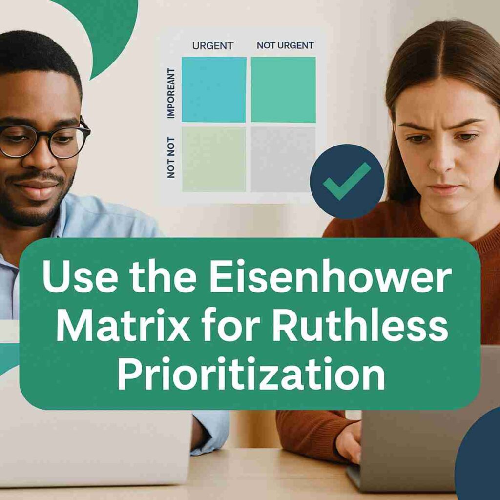 Use the Eisenhower Matrix for Ruthless Prioritization